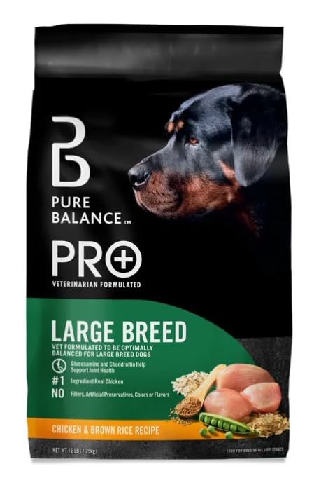 Large Breed Chicken & Brown Rice Dry Dog Food 16 Lbs B2646