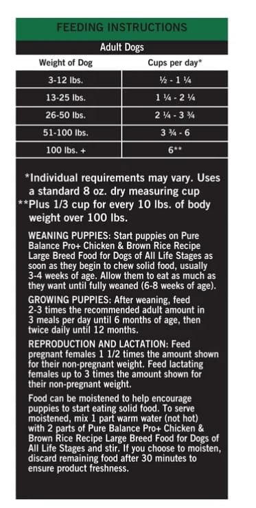 Large Breed Chicken & Brown Rice Dry Dog Food 16 Lbs B2646
