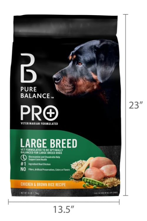 Large Breed Chicken & Brown Rice Dry Dog Food 16 Lbs B2646