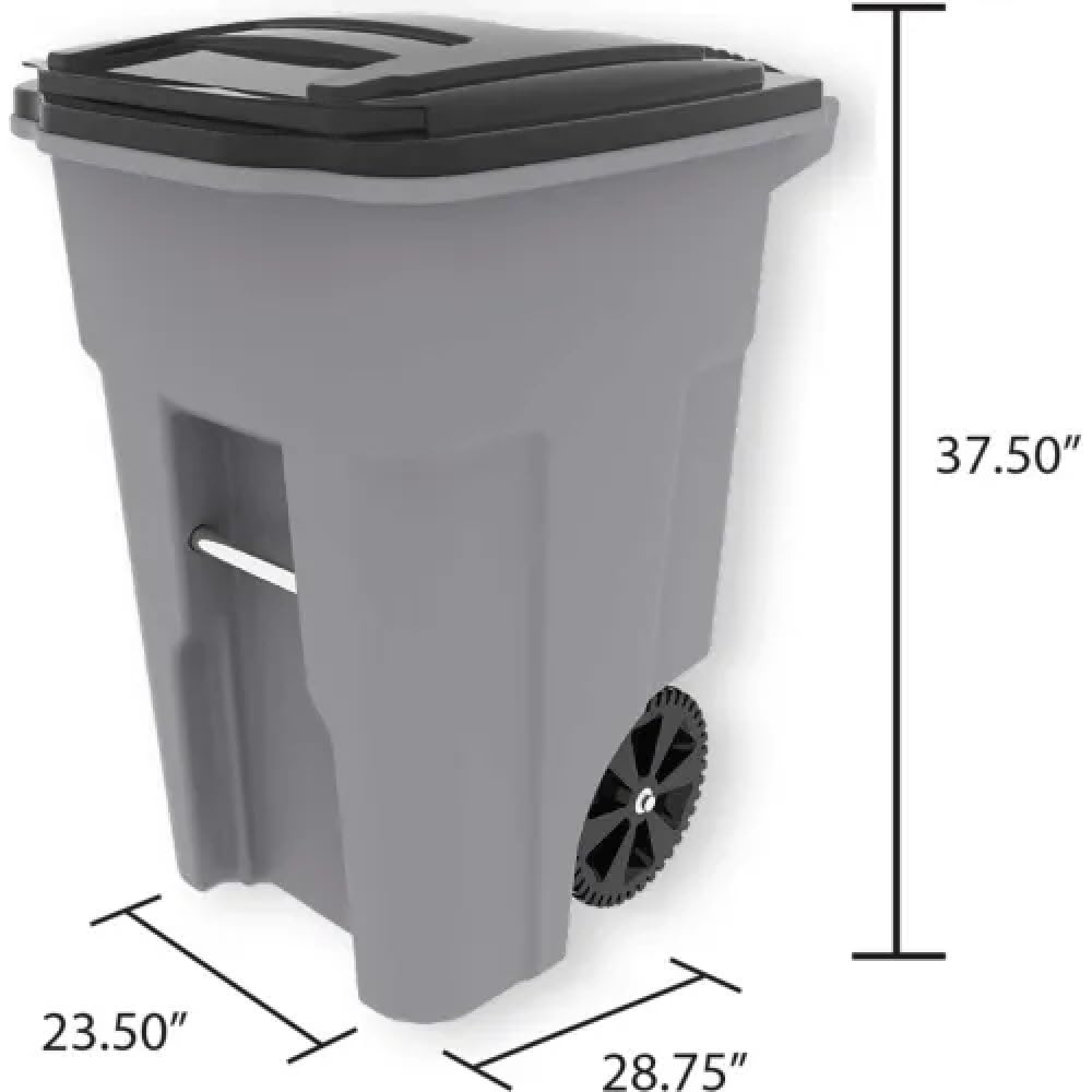 48 Gallon Heavy Duty Trash Can with Wheels I44407