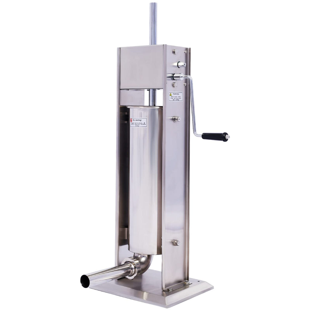 15LB Stainless Steel Vertical Sausage Stuffer with 4 Nozzles F510