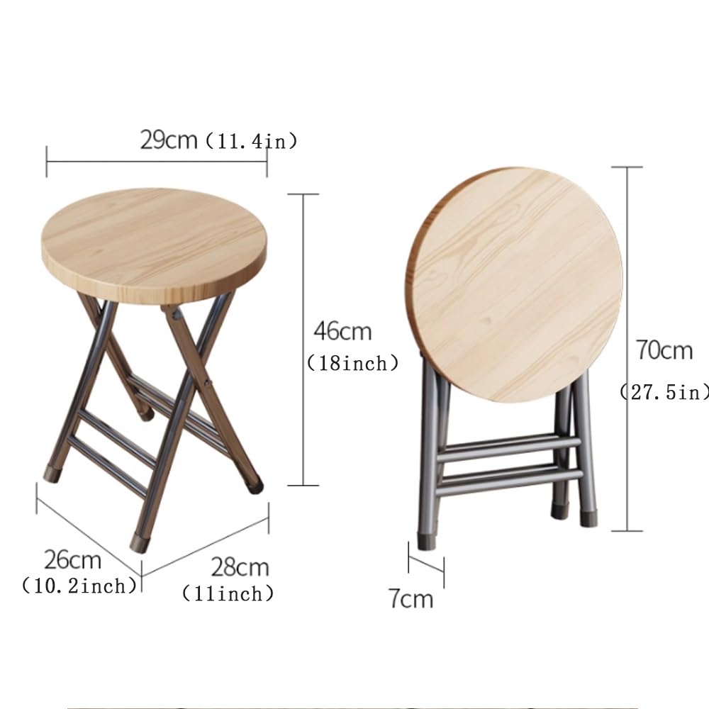 Portable Folding Stool 18in Black 300 Lbs Capacity V484550