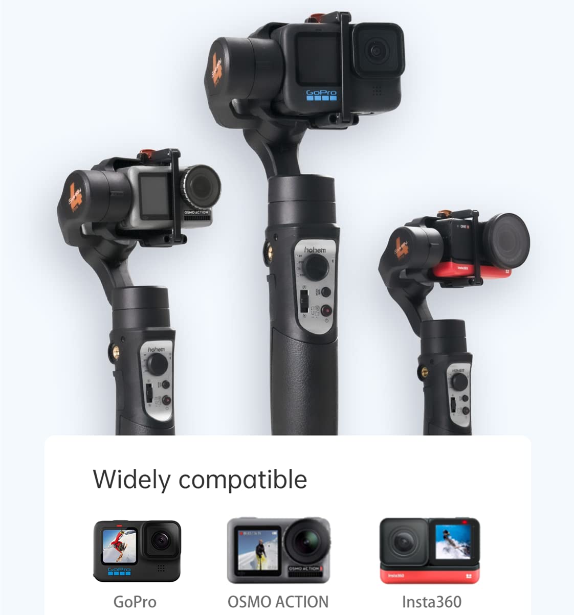 Action Camera Gimbal 3-Axis Splashproof Stabilizer Y605047