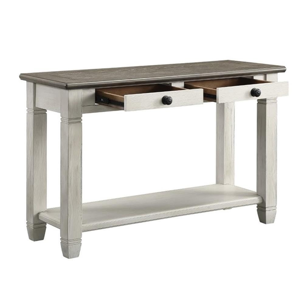 2-Tone Wood Console Table with 2 Drawers K3800