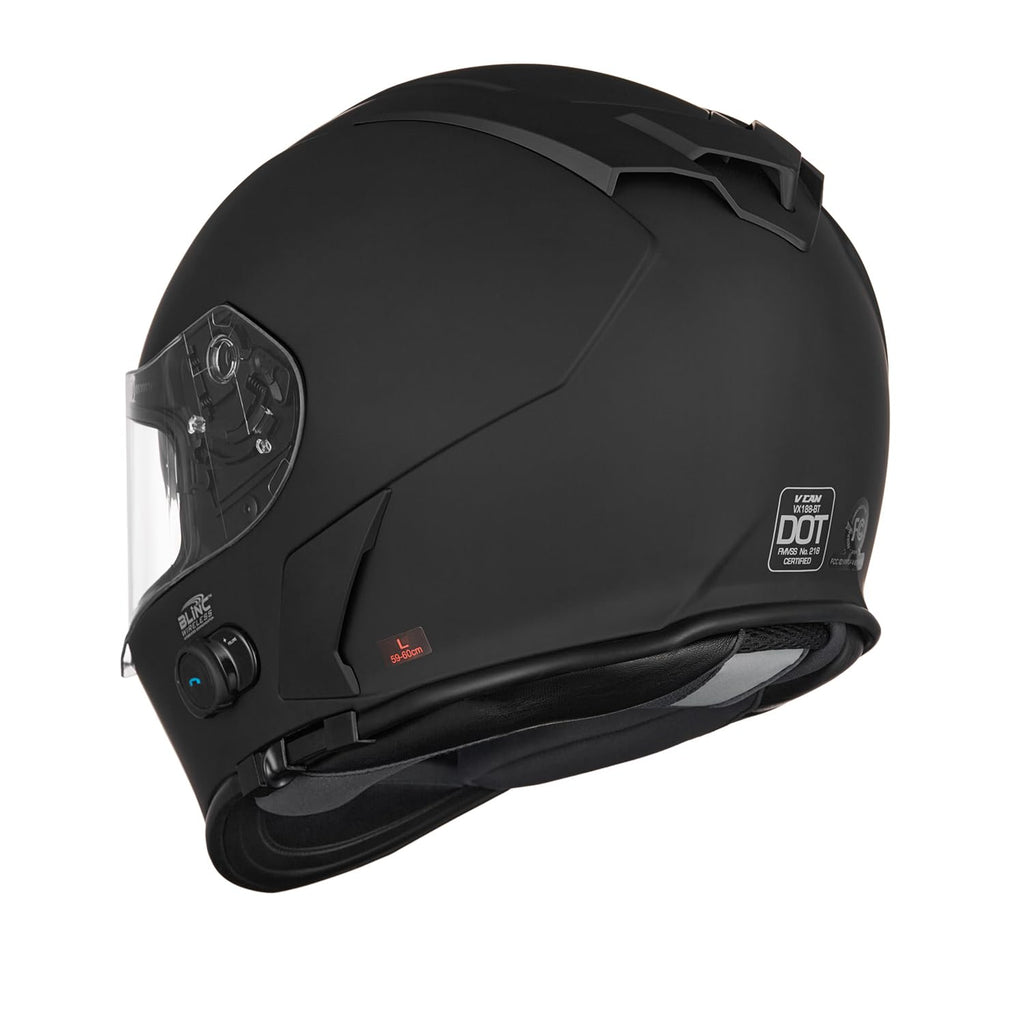Bluetooth Integrated Full Face Motorcycle Helmet with Dual Visor T716