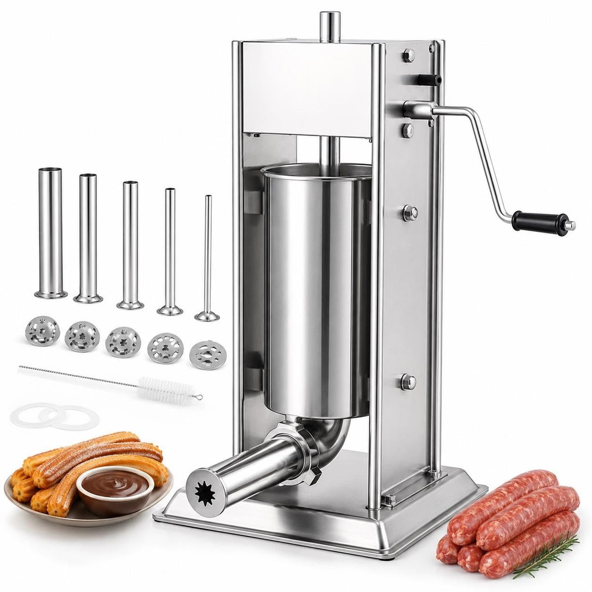 3L 304 Stainless Steel Sausage Stuffer & Churro Maker X701