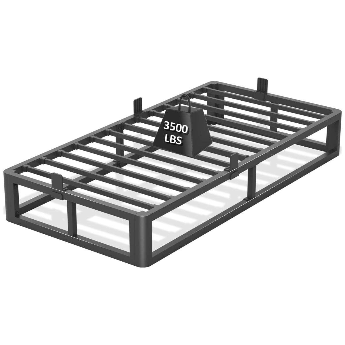 10 Inch Twin Bed Frame with Steel Slats Support J49221