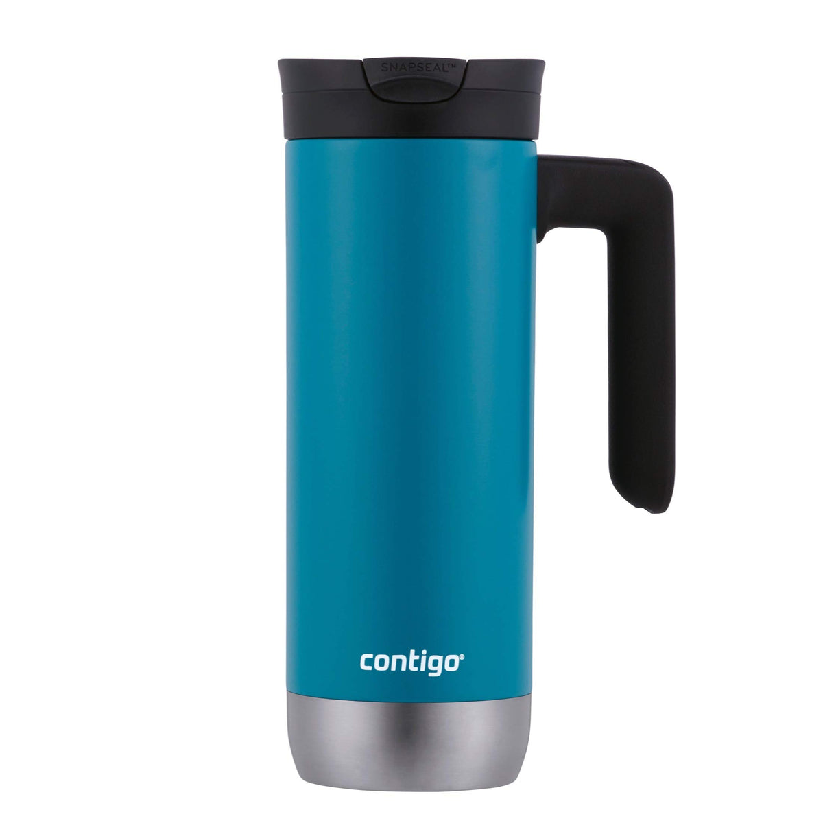 Vacuum-Insulated Stainless Steel Travel Mug 2-Pack & Stainless Steel Travel Mug with Handle and Leak-Proof Lid T36486