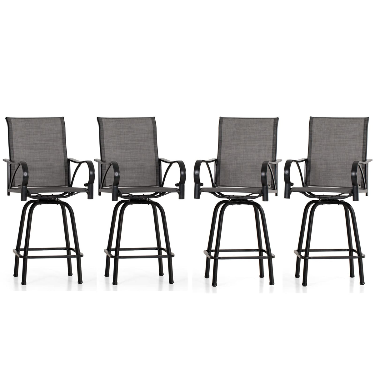 Set of 4 Swivel Outdoor Bar Stools S320635