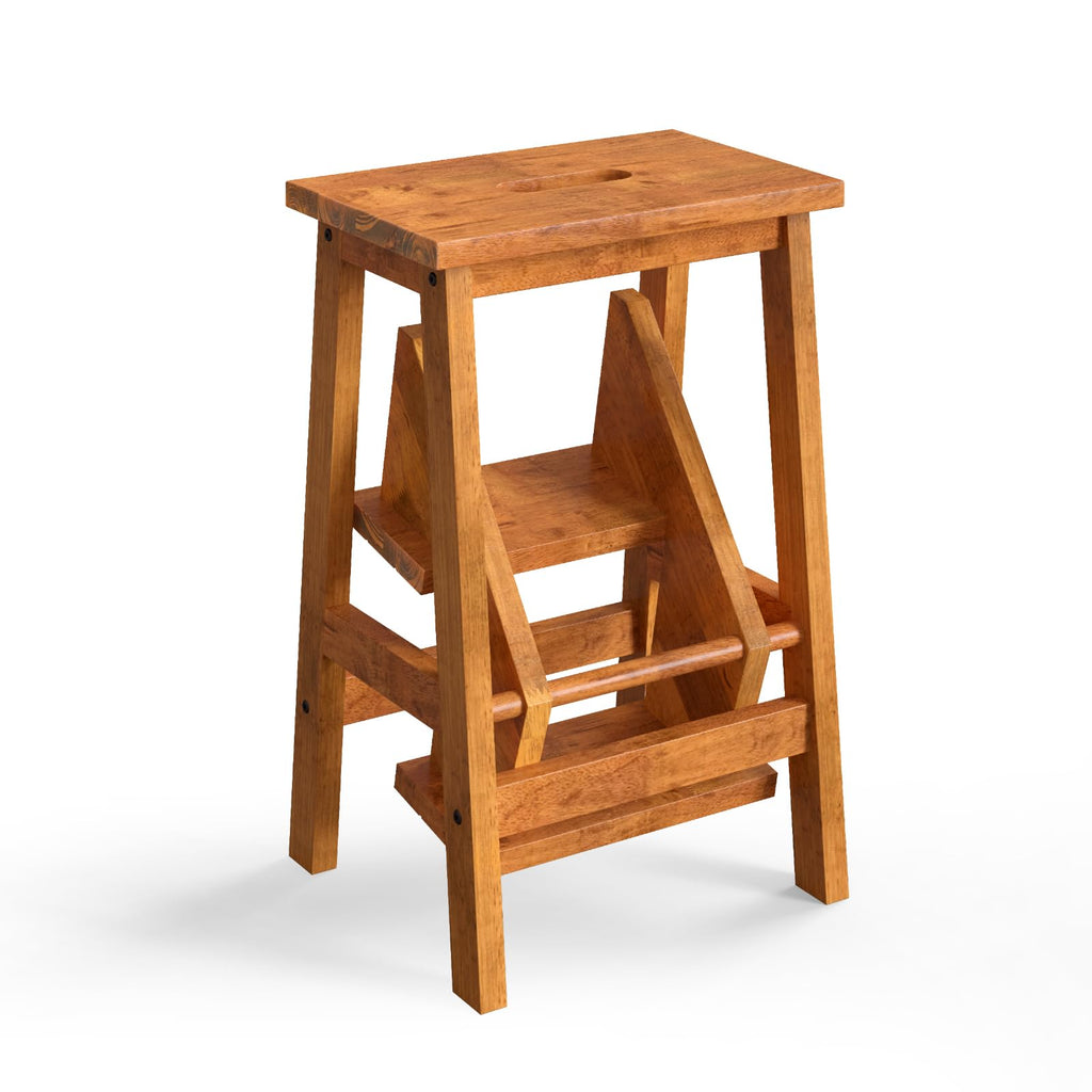 3 Tier Wood Step Ladder with Anti-Slip G7924