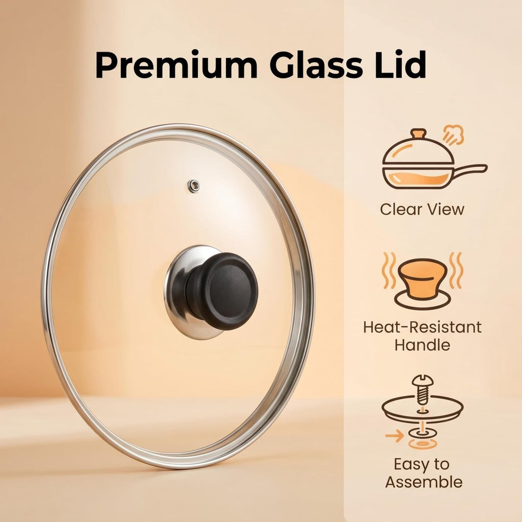 11" Tempered Glass Lid with Vented Anti-Scald Handle M985
