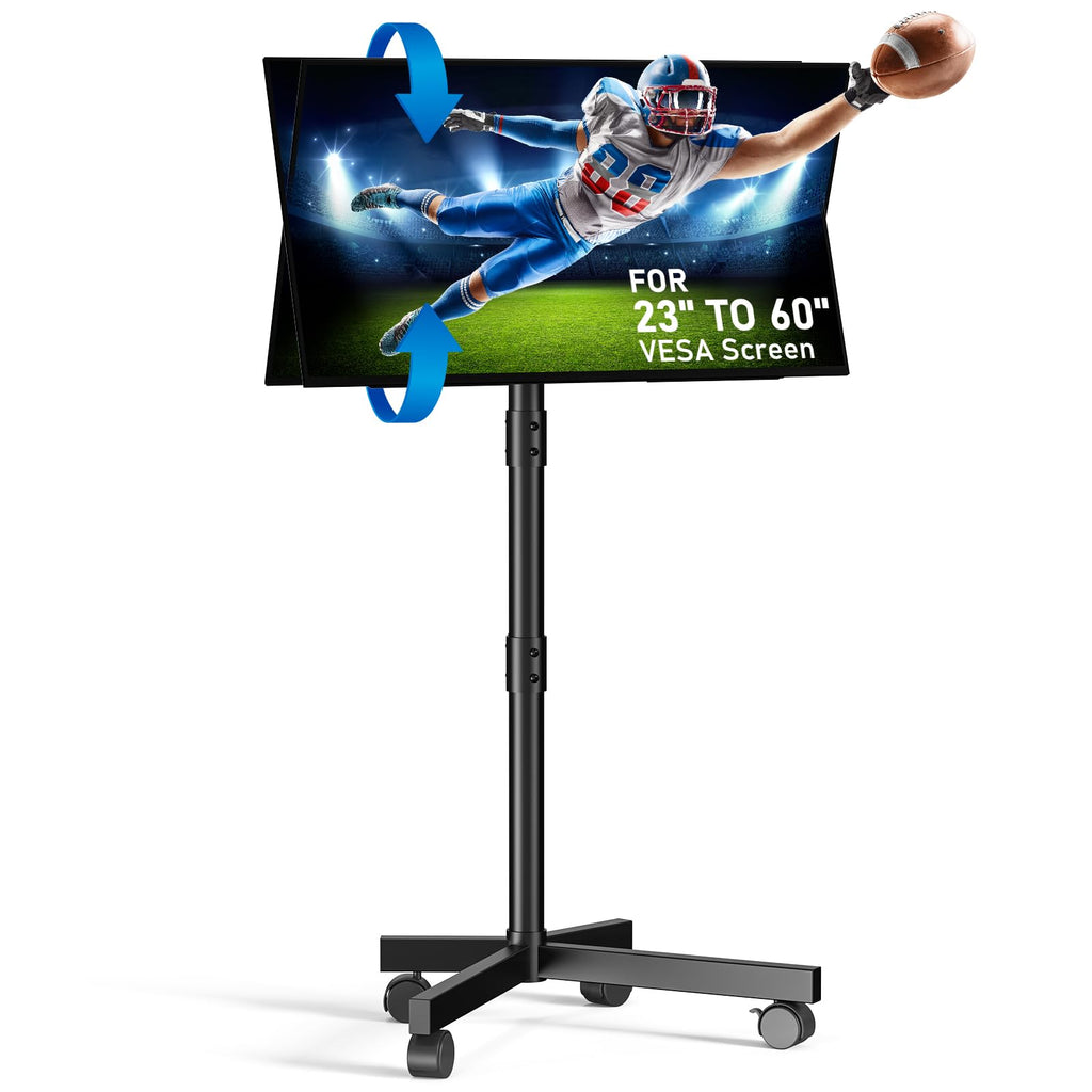 Black Rolling TV Stand for 23-60 Inch TVs N724881