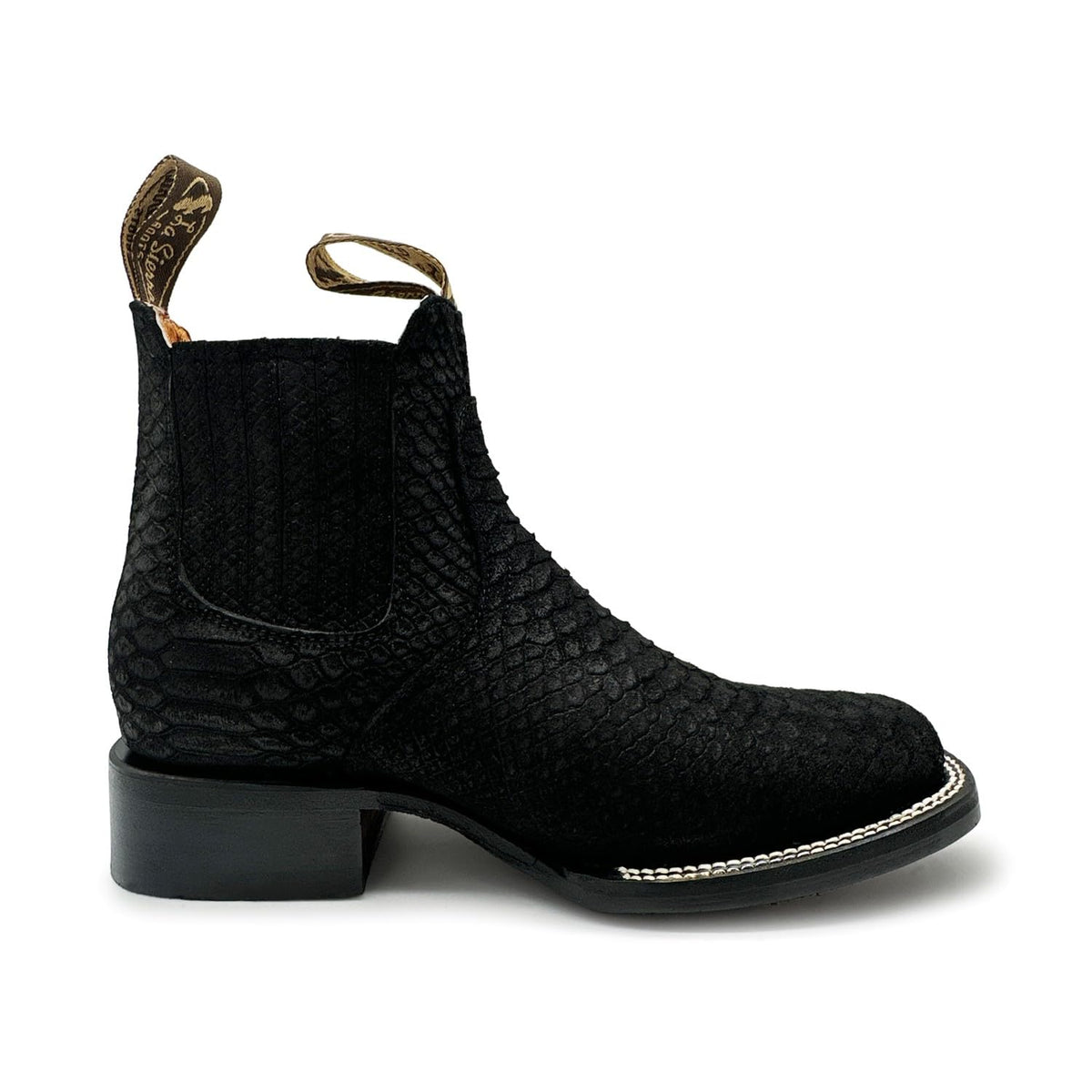 Men’s Genuine Leather Square Toe Ankle Cowboy Boot X752