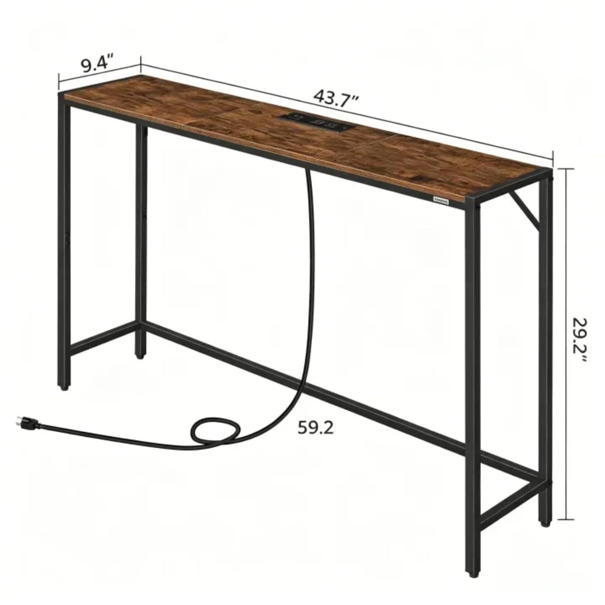 Narrow Sofa Table with Power Station Y20900