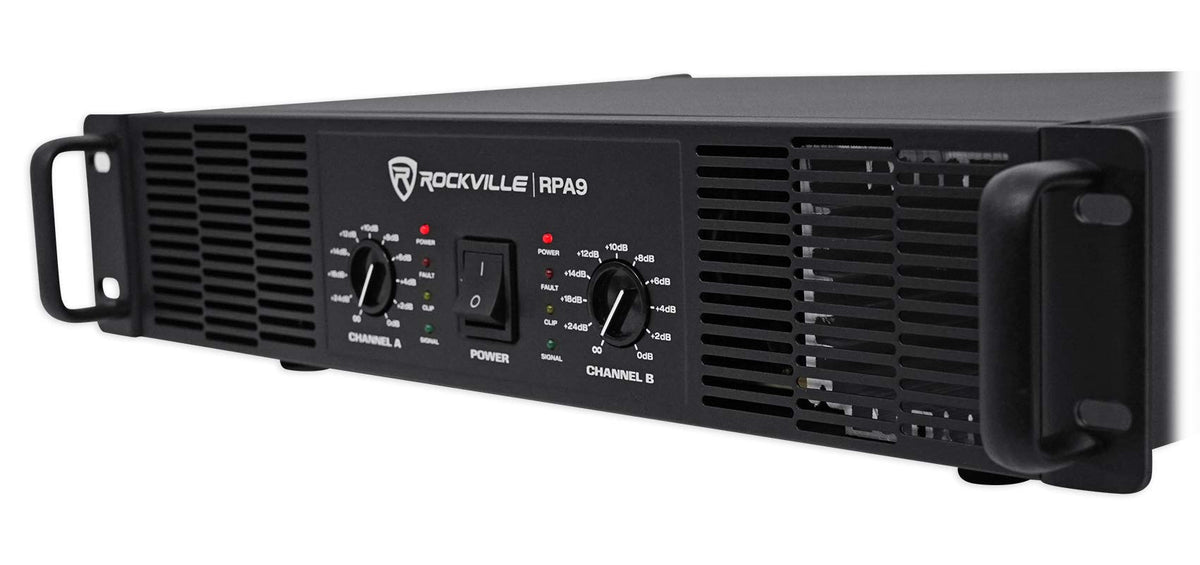 12" 2000W DJ PA Speaker Pair with Amplifier G737