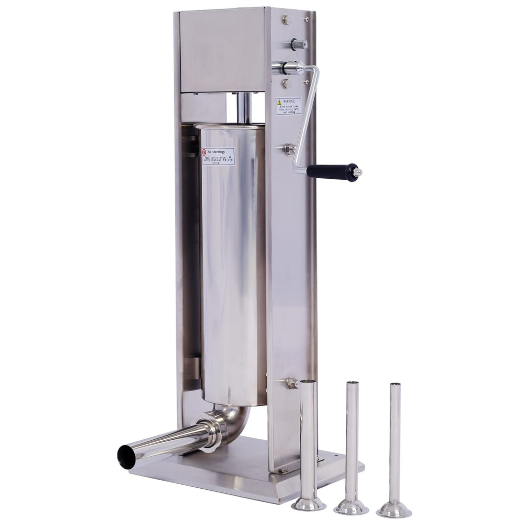 15LB Stainless Steel Vertical Sausage Stuffer with 4 Nozzles F510