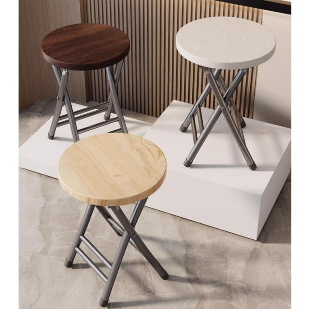 Portable Folding Stool 18in Black 300 Lbs Capacity V484550