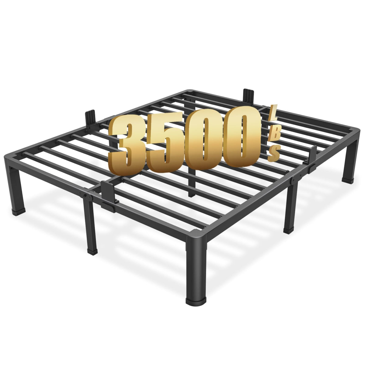 Queen Size 14 Inch Metal Platform Bed Frame B577233