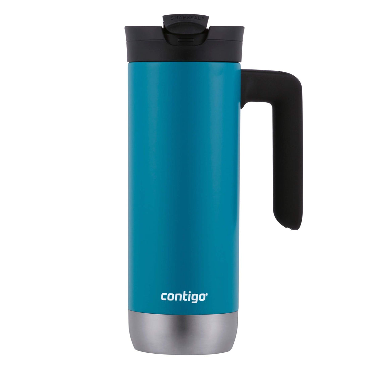 Vacuum-Insulated Stainless Steel Travel Mug 2-Pack & Stainless Steel Travel Mug with Handle and Leak-Proof Lid T36486