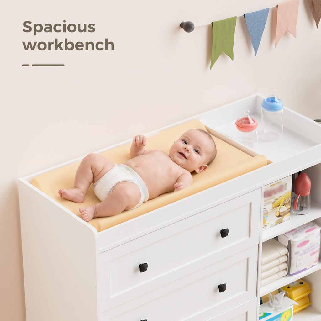 White Wood 3 Drawer Changing Table X39738