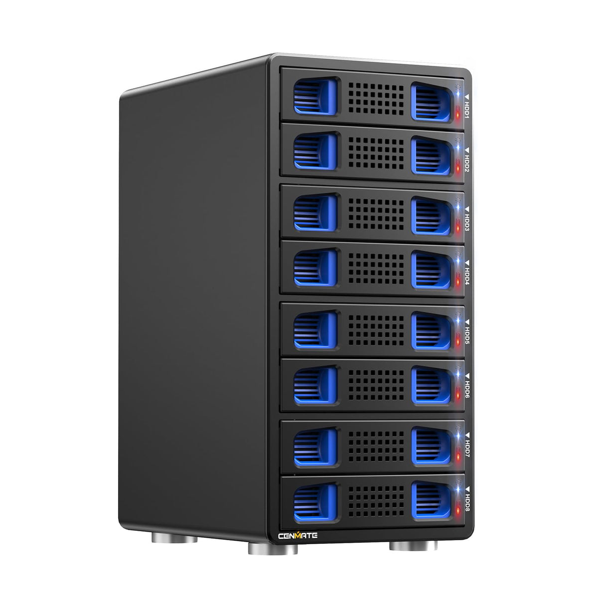 Aluminum 8 Bay Hard Drive RAID Enclosure with Cooling Fan Y579