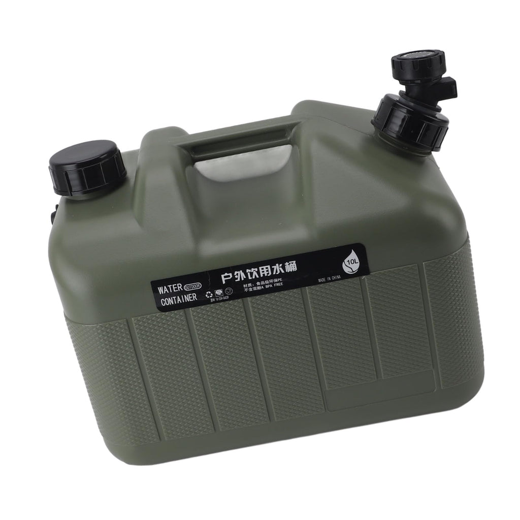 10L Green Camping Water Container with Faucet X6776