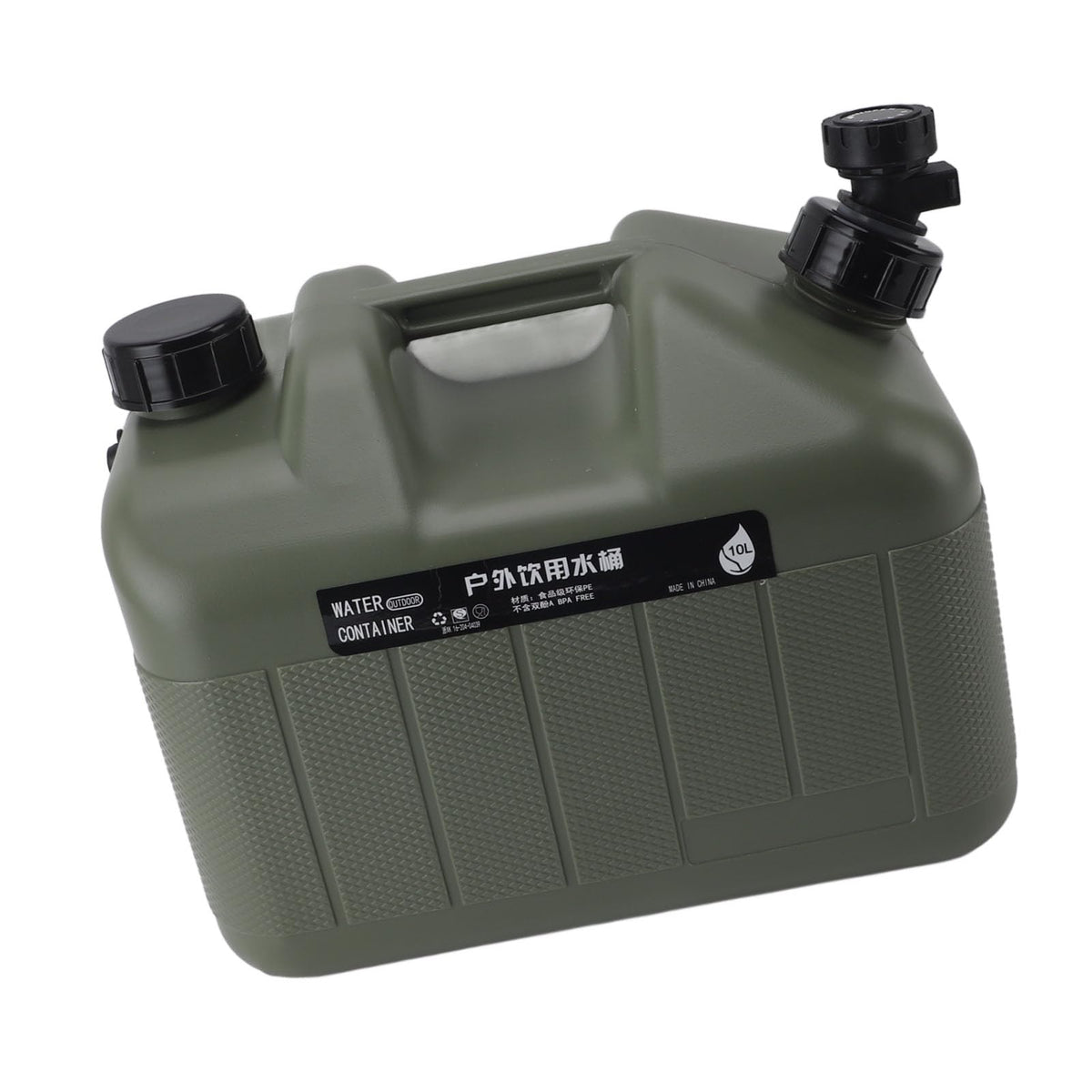 10L Green Camping Water Container with Faucet X6776