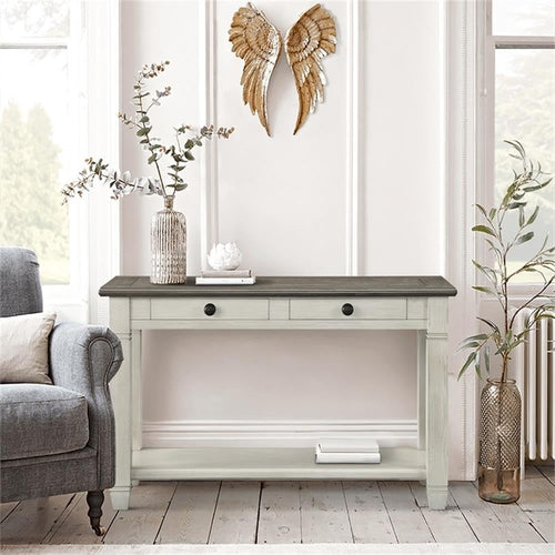 2-Tone Wood Console Table with 2 Drawers K3800