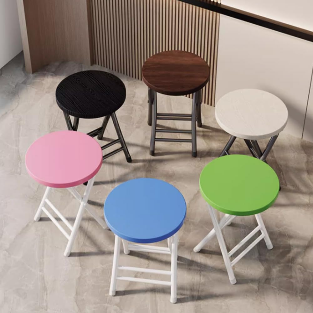 Portable Folding Stool 18in Black 300 Lbs Capacity V484550