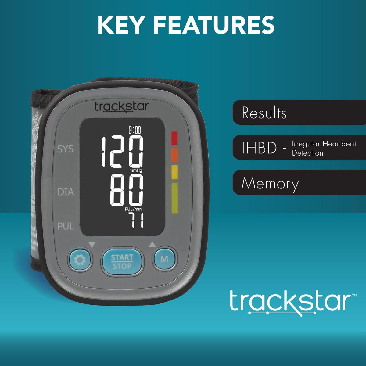 Smart Adult Wrist Blood Pressure Monitor R76457