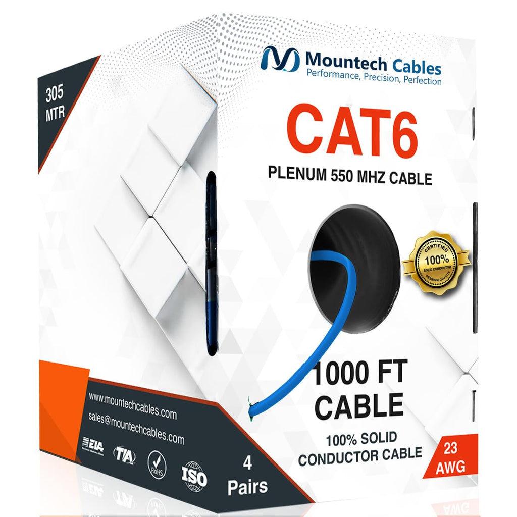 1000FT Blue Cat6 Plenum Ethernet Cable D78808