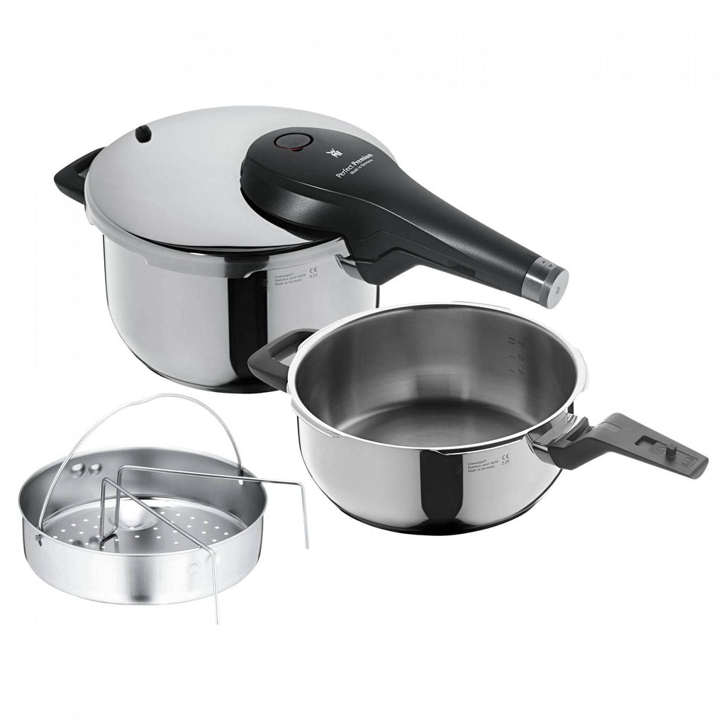 3-Piece Stainless Steel Pressure Cooker Set Y6091