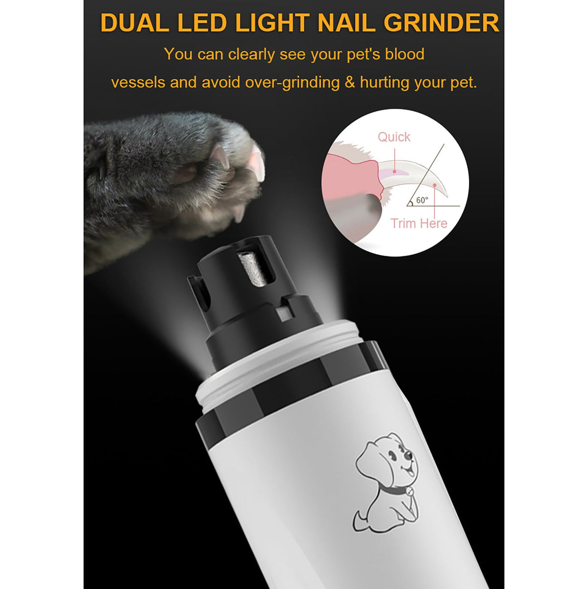 Dog Nail Grinder, 3-Speed, Ultra Quiet N896150