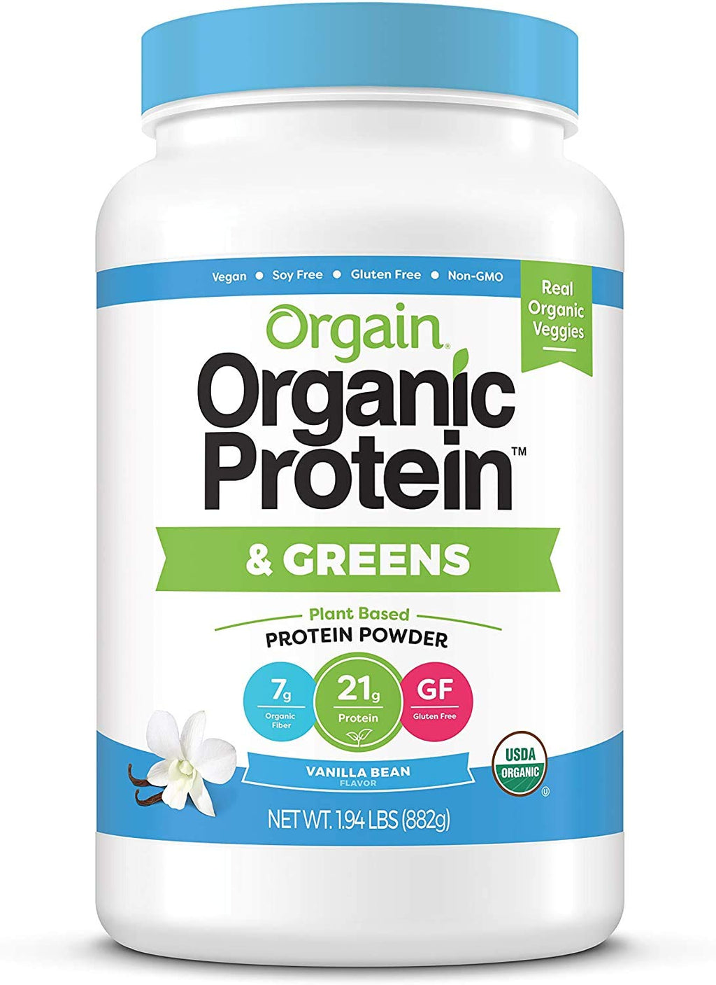 Organic Vegan Protein Powder + Greens Vanilla Bean Z28386