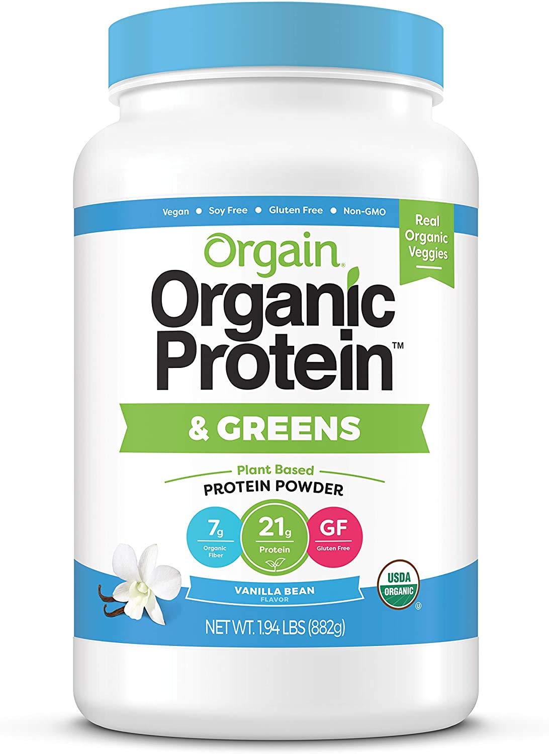 Organic Vegan Protein Powder + Greens Vanilla Bean Z28386
