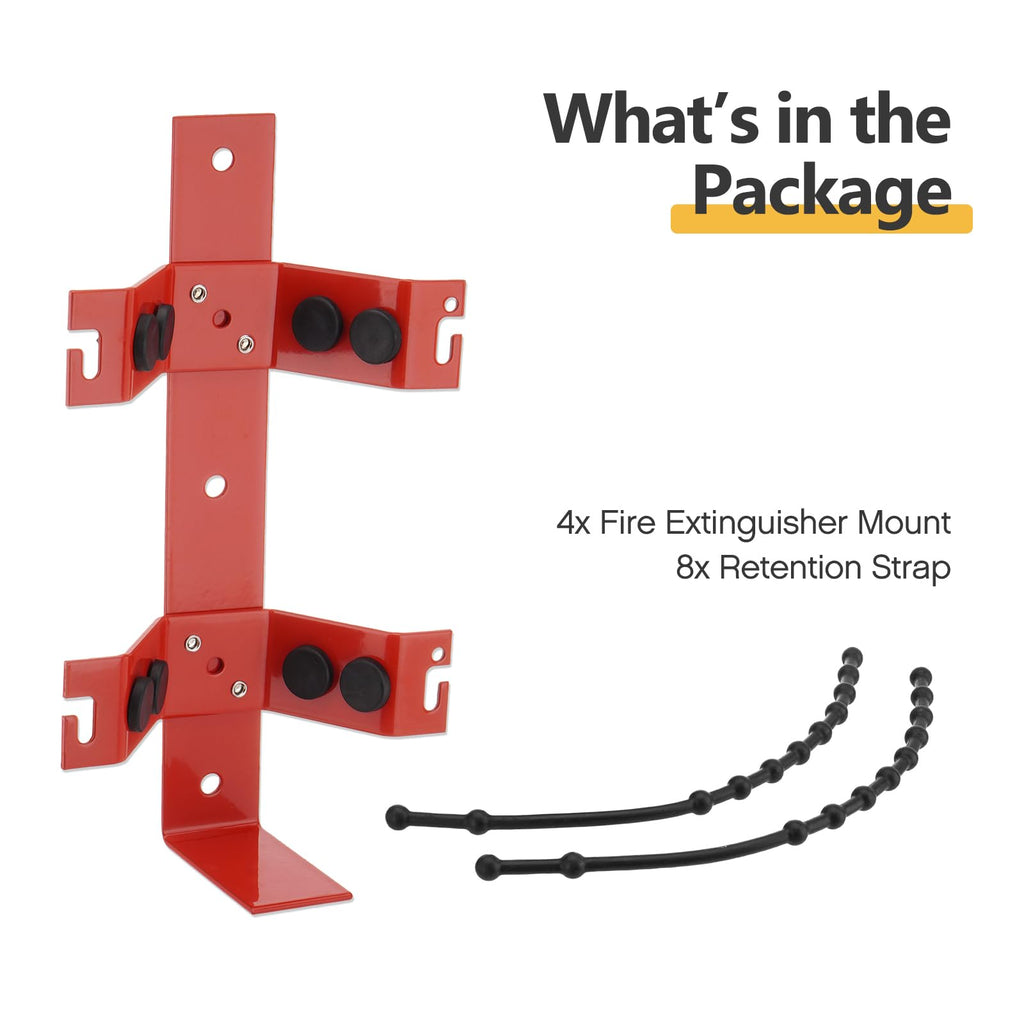 Fire Extinguisher Mount Bracket, 4pcs X2912