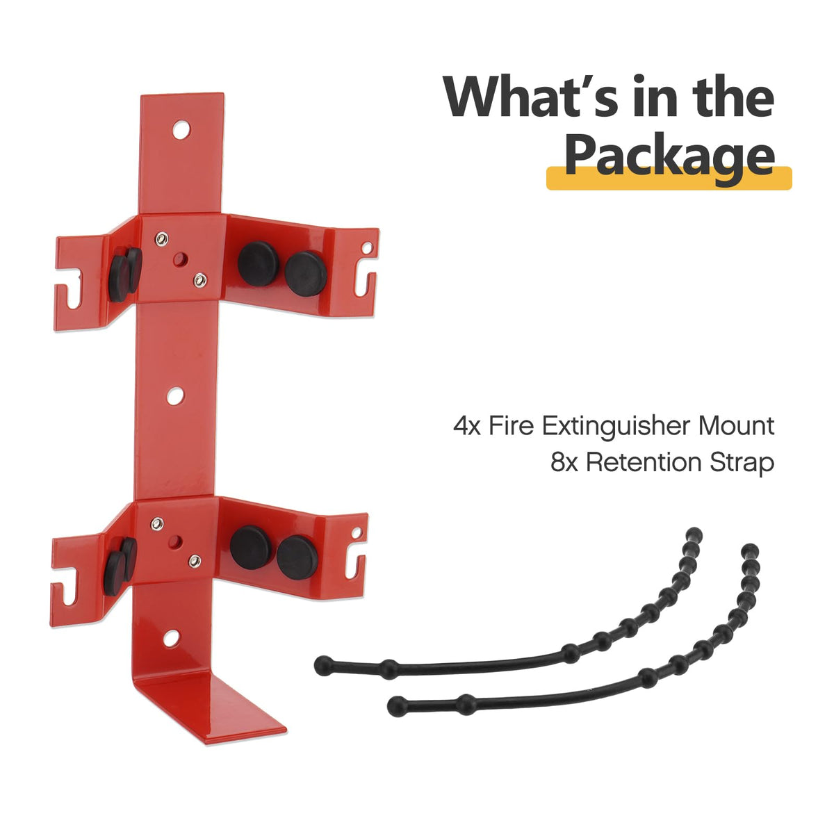 Fire Extinguisher Mount Bracket, 4pcs X2912