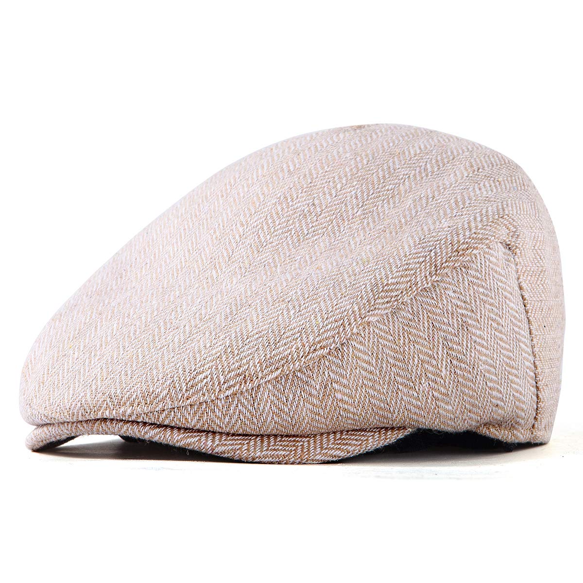 Wool Blend Tweed Herringbone Flat Cap W823