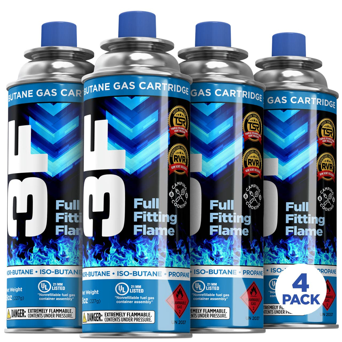 Butane Fuel Canister 8oz 4 Pack J682392