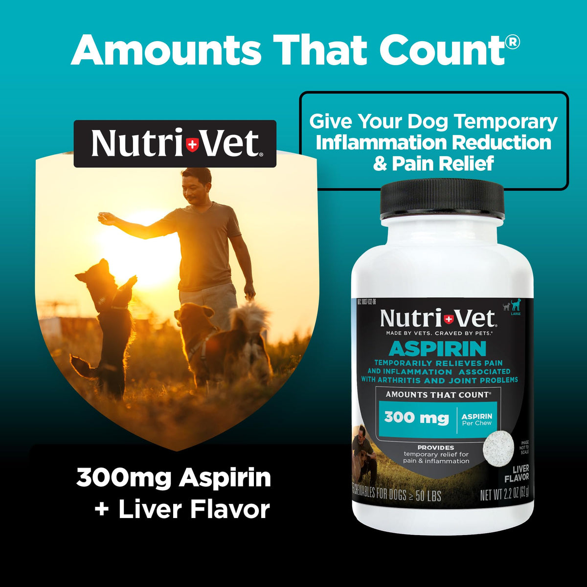 Aspirin Tablets for Large Dogs 300mg 75 Count K812978