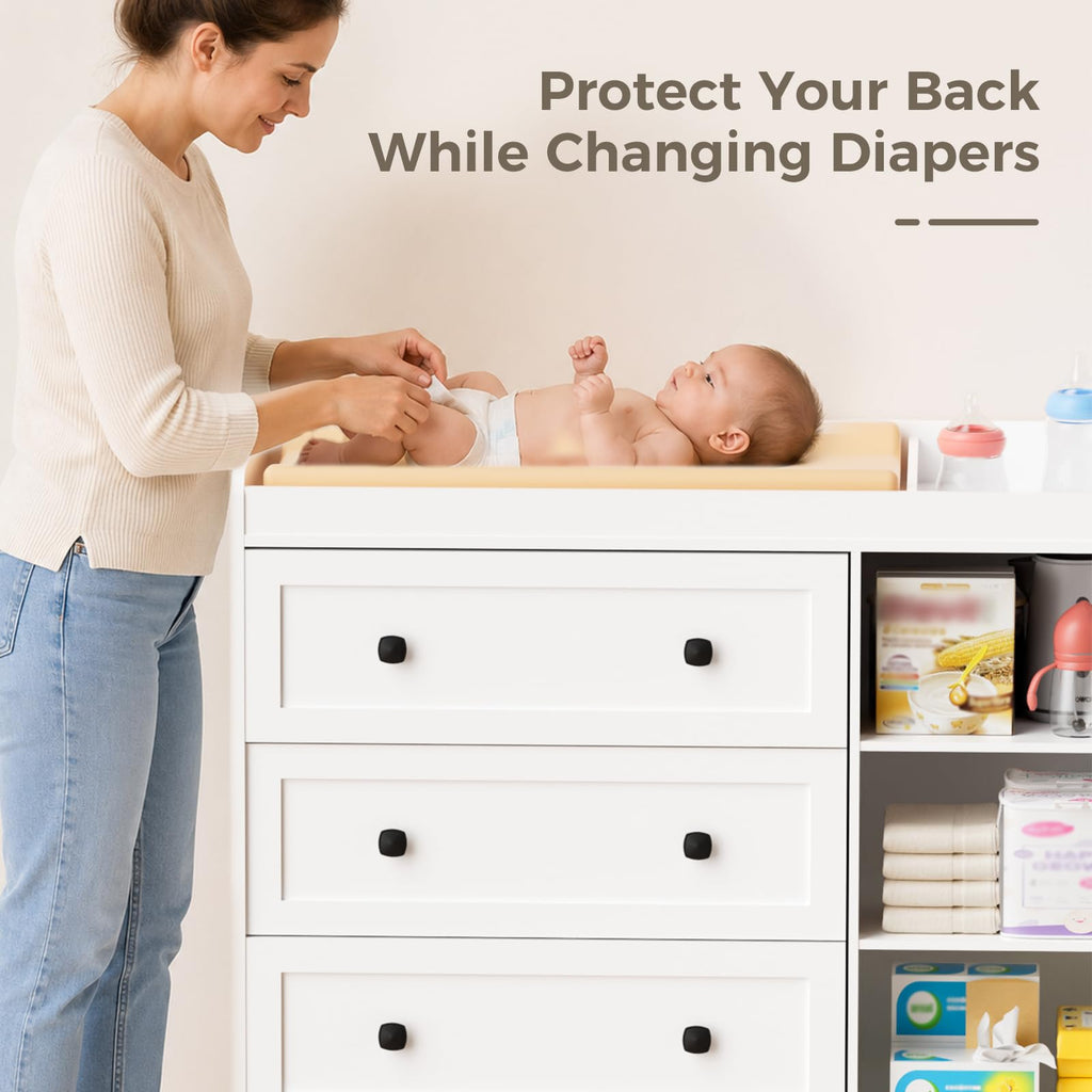 White Wood 3 Drawer Changing Table X39738