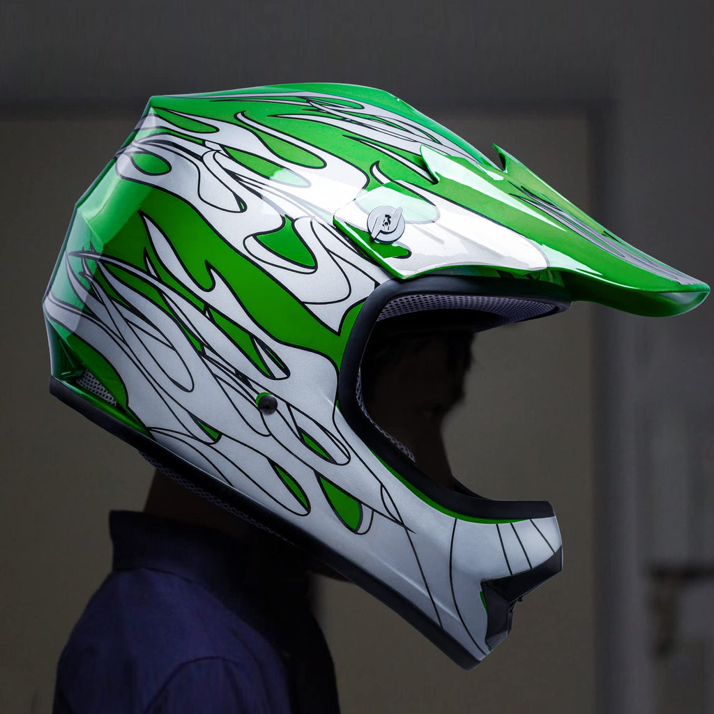 Youth Kids Motocross Helmet with Goggles and Gloves N528