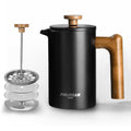 French Press Coffee Maker, 21oz, Black Q80545