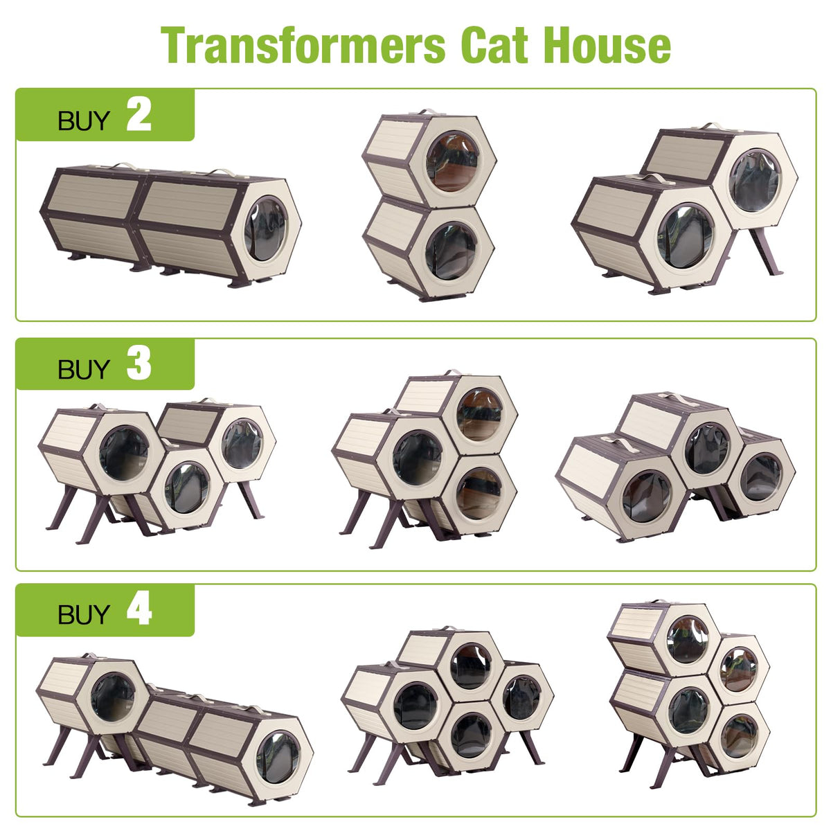 Heated Outdoor Cat House with Liner E4865