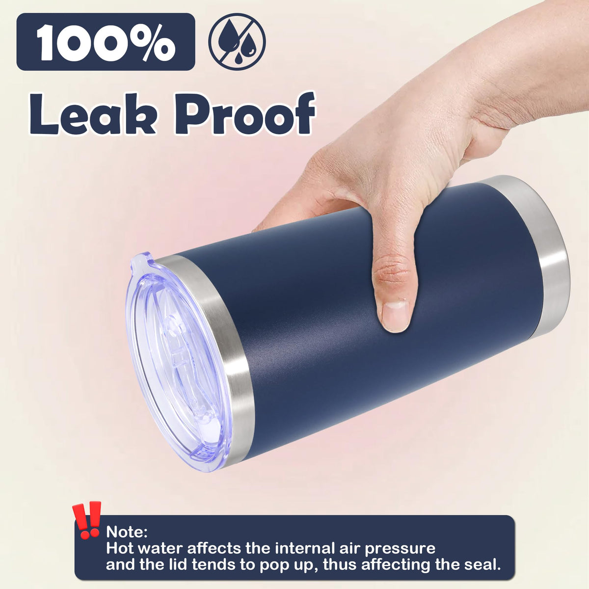20oz Stainless Steel Tumbler with Lid Navy Y8003