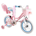 12 14 16 Inch Girls Bike with Training Wheels, Basket & Doll Seat V81193