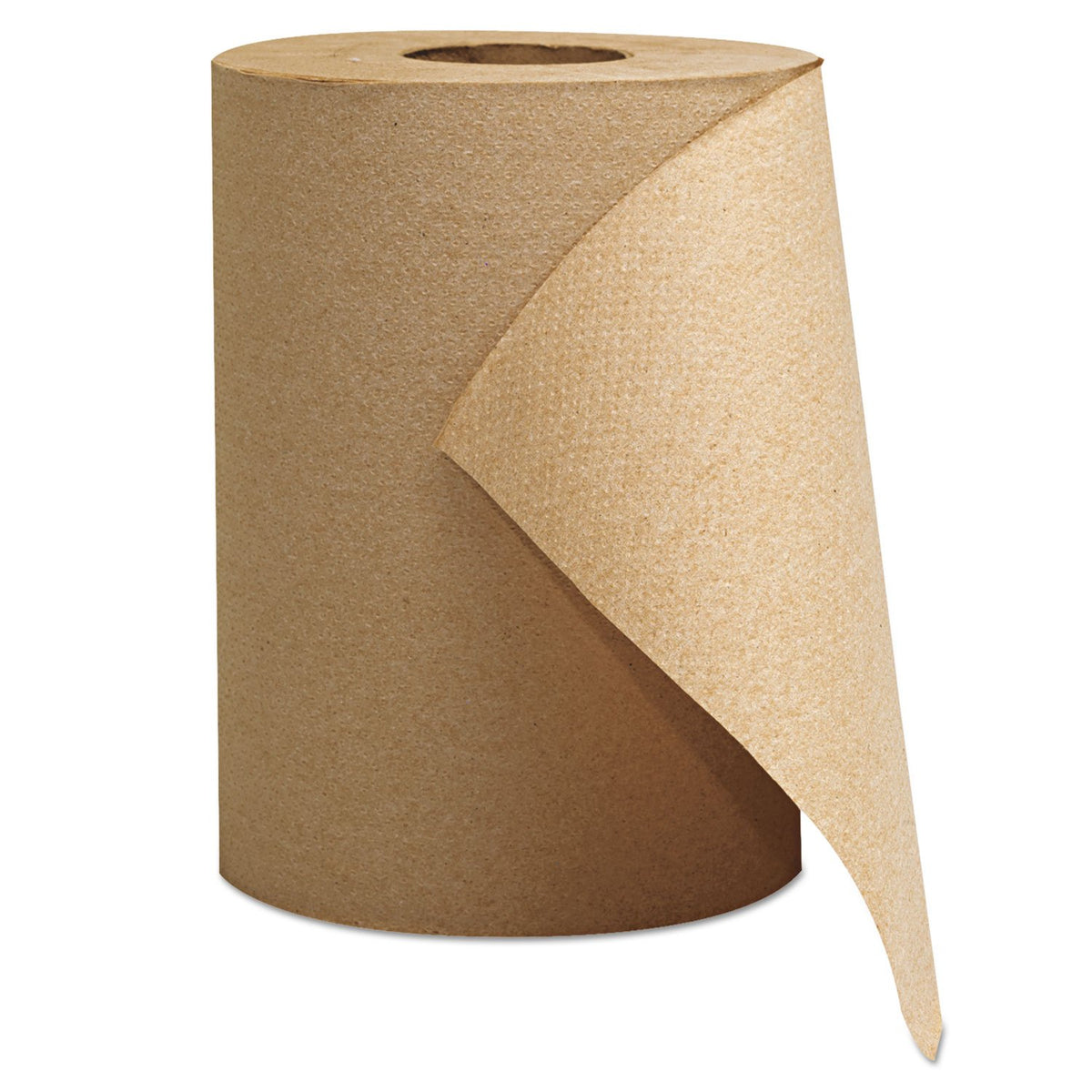 Brown 1-Ply Hardwound Roll Towels 8-Inch x 300 ft 12 Rolls M523434