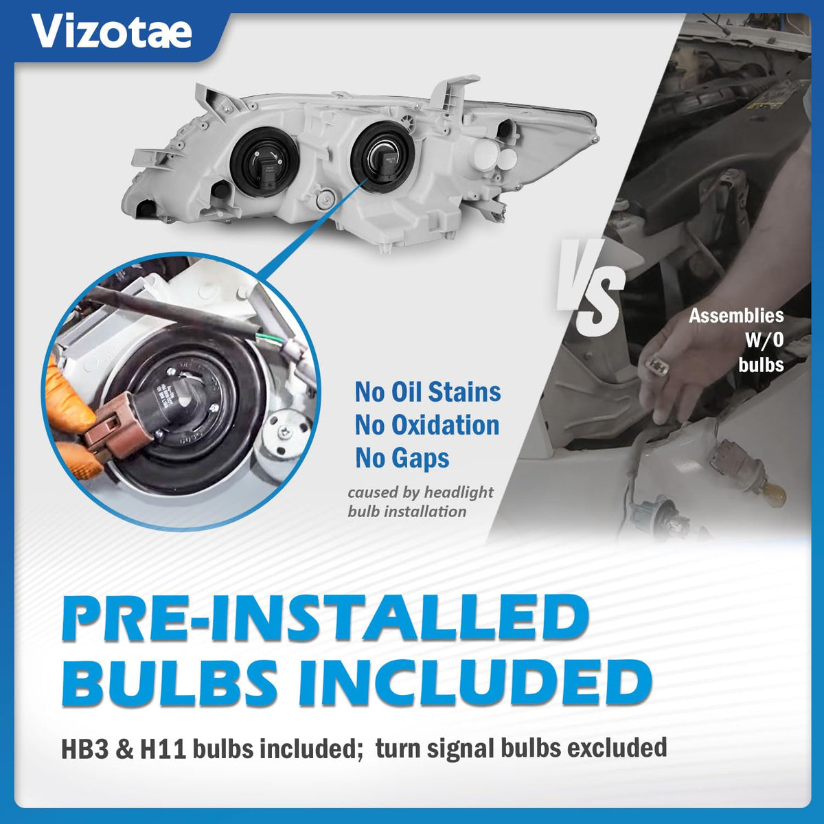 Headlights with High-Low Beam Bulbs Z9385