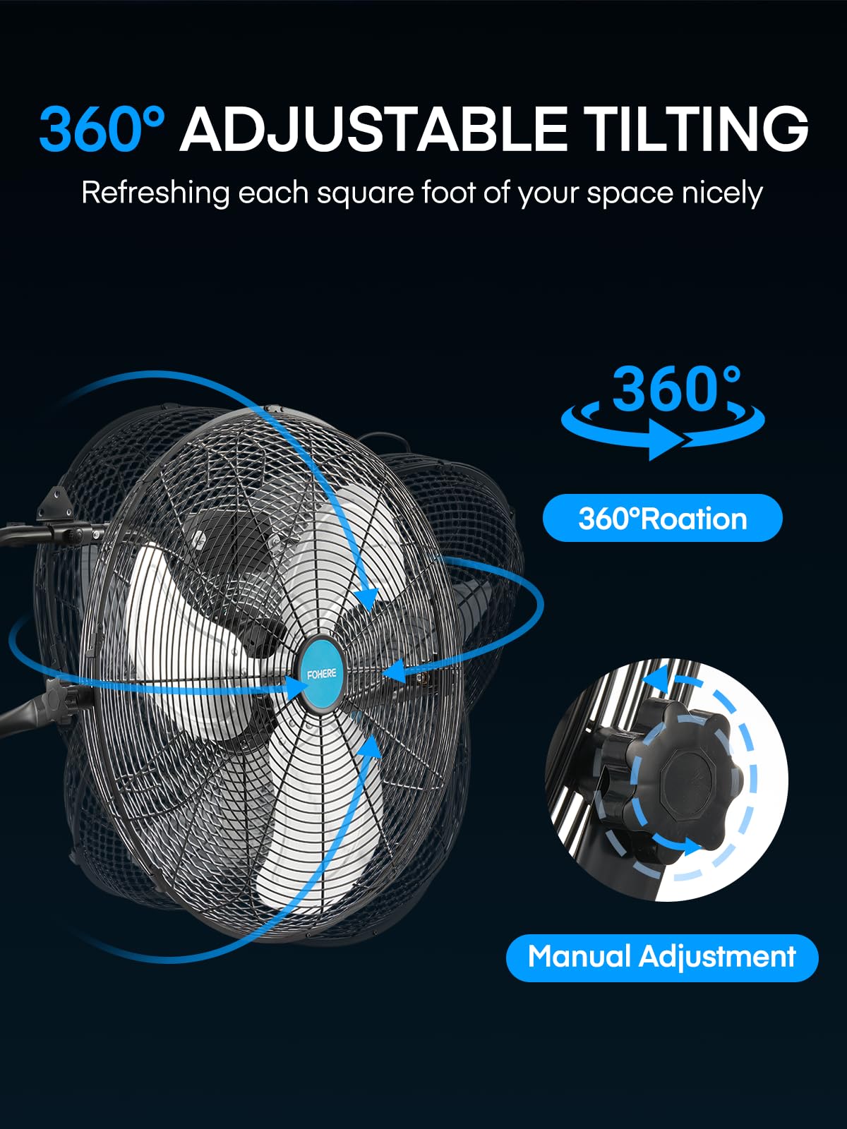 2-Pack 20-Inch High Velocity Floor & Wall Mount Fans F289012