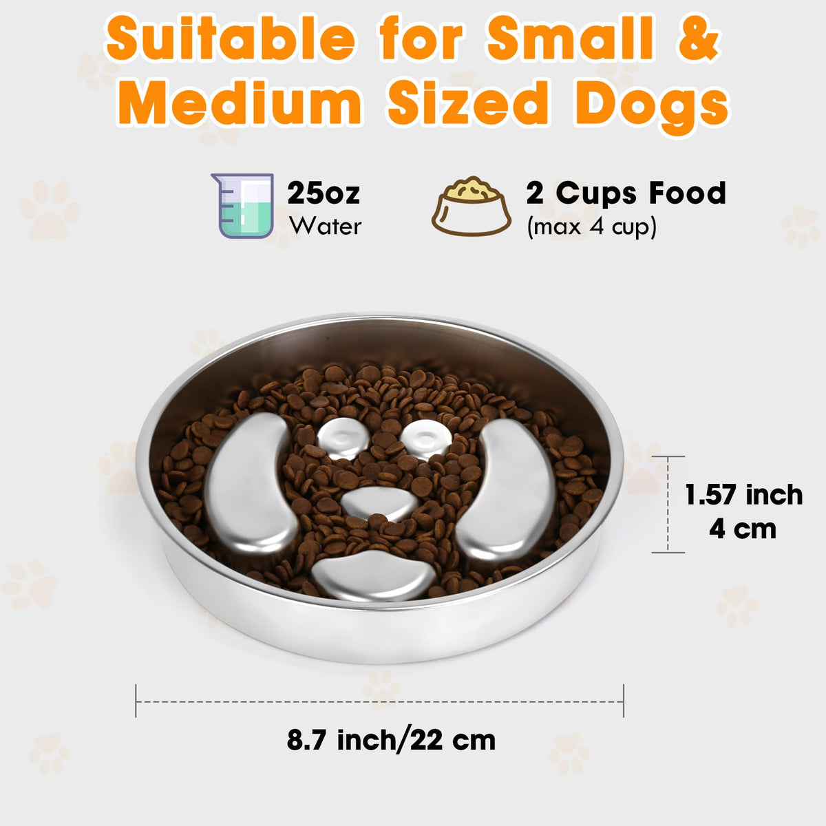 Stainless Steel 2 Pack Slow Feed Dog Bowl L939707
